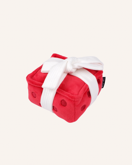 Gift Box Dog Squeaky & Crinkle Snuffle Toy - Chewffon
